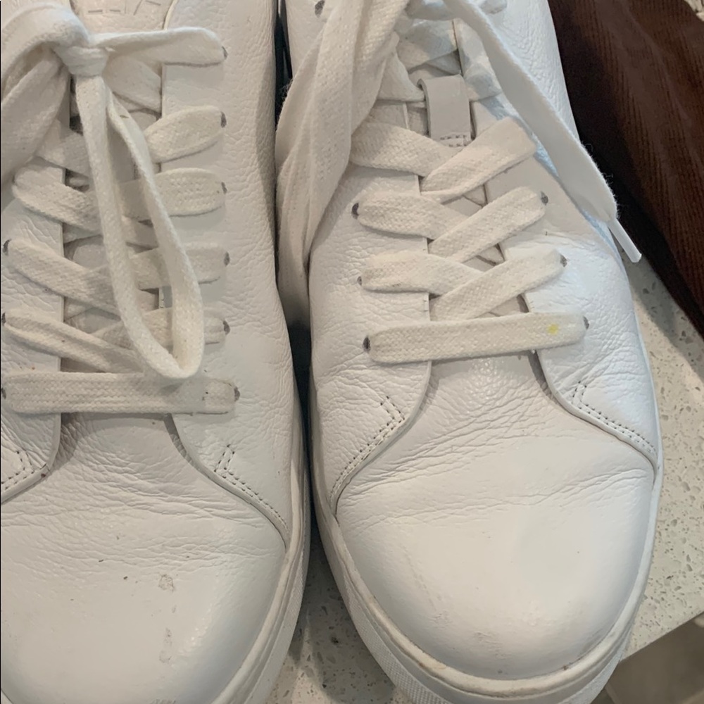 Classic White Lace-Up Sneakers - Picture 2 of 12